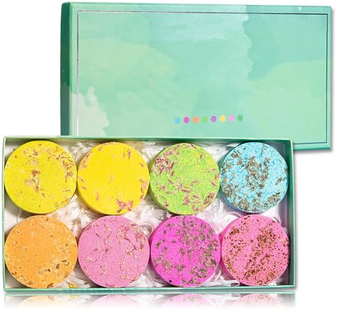 Shower Steamer Set, 8PCS Shower Steam Scented Release Shower Tablets, Shower Bombs, Shower Steamer Bathing Relaxes and Relieves Stress,Relaxation Gift for Women