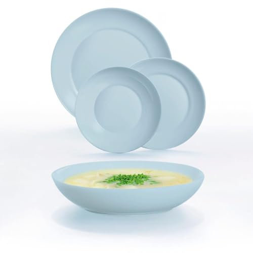 Luminarc Apy Paradise Azul Vajilla Opal Apto Microondas Apto Frigorífico Apilable