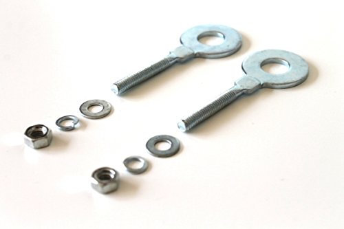 2x Kettenspanner passend für Hercules Prima, Zündapp, Kreidler, Puch Maxi, Simson S50 S51 S70 Schwalbe – M6 Gewinde, 12mm Lochdurchmesser – Universal Kettenspanner Set passend für Mofa, Mokick & Moped