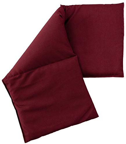 Cuscino termico - Cuscino con semi di uva, 20x50cm, con 3 compartimenti. Cuscino riscaldabile per la schiena, il ventre e molto altro. (borgogna)
