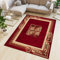 TAPISO Atlas Teppich Kurzflor Blumen Griechisch Floral Bordüre Meliert Rot Beige Vintage Modern ÖKOTEX 300 x 400 cm