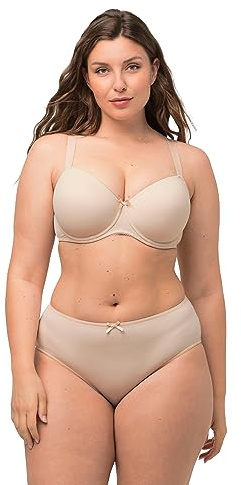 Ulla Popken Femme Grandes Tailles Soutien-Gorge Minimiseur satiné Emboitant Chair 100B 697144 35-85B