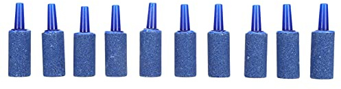 TITA-DONG Lot de 10 Cylindres à Bulles en Pierre à Air, Petit Cylindre à Pierres à Air, Diffuseur à Bulles D'aérateur, Accessoires de Pompe à Air Accessoires en Pierre à Air pour Culture(25 * 12mm)