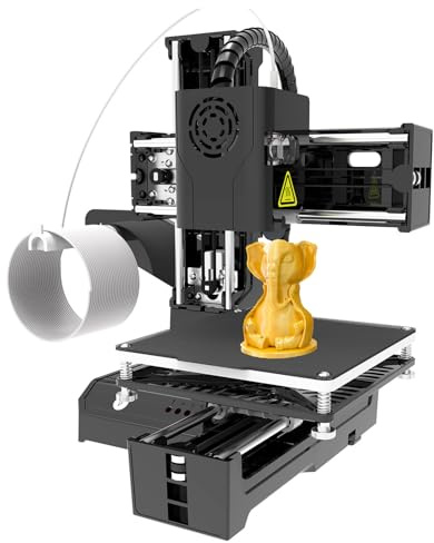 Somanki Impresora 3D Mini máquina de impresión de Escritorio para niños 100x100x100mm Tamaño de impresión Plataforma extraíble Impresión de una Sola tecla con Tarjeta TF Filamento de Muestra PLA