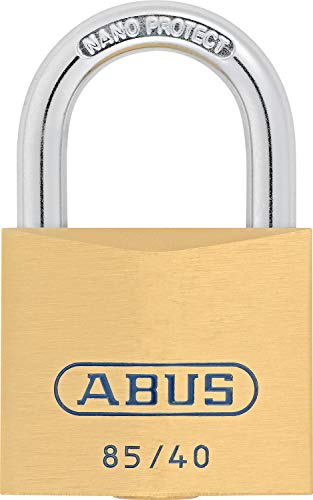 ABUS Vorhängeschloss Messing 85/40-2er Set, gleichschließend - für Kellertüren, Schuppen u. v. m. - wetterfest - gehärteter Stahlbügel - ABUS-Sicherheitslevel 6