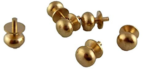 Dolls House Miniature Door Furniture 6 Brass Door Knobs Handles