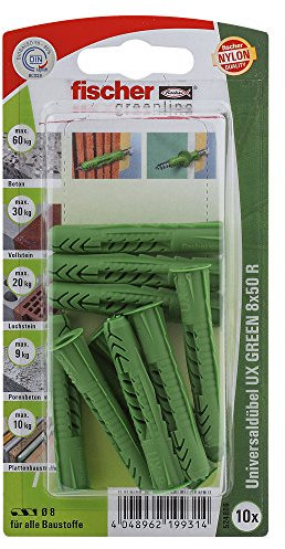 Fischer – Ancoraggio universale UX Green 8 x 50 R K con bordo, 524806