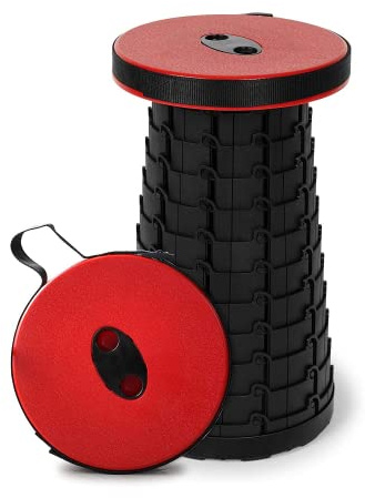 reakoo Taburete Plegable Portátil, Mejorado portátil telescópico, Taburete Plegable de Altura Ajustable, Taburete Ligero de Campamento al Aire Libre para Camping, Pesca, Senderismo, Viajes