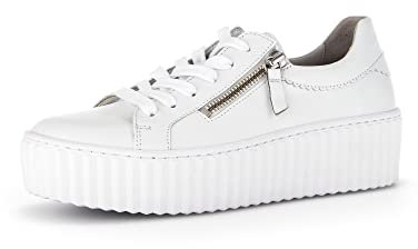 Gabor Damen Low-Top Sneaker, Frauen Halbschuhe,Wechselfußbett,Best Fitting,Halbschuhe,straßenschuhe,Strassenschuhe,Weiss,39 EU / 6 UK