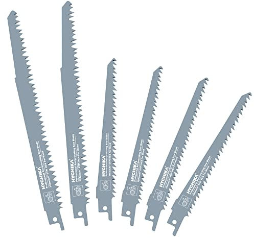 HYCHIKA Cuchillas de Sierra de Sable, 6pcs Hojas de Sierra Sable Para Bambú, PVC, Madera, Tablero De Yeso, Se Adapta A Todas Las Sierra Sable