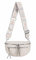 ITALYSHOP24 Damen Tasche Umhängetasche Brusttasche Muster Gürtel Bauchtasche Crossbody Gürteltasche Hüfttasche Crossover Bodybag Schultertasche Handytasche Leder Optik Beige S