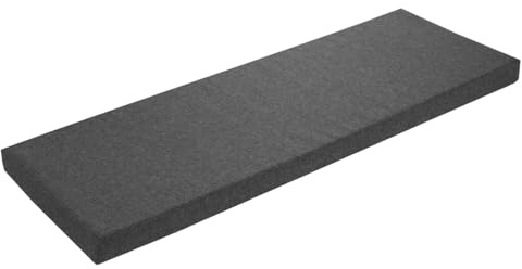 sleepling Cuscino per panca 110 x 40 cm, grigio scuro, cuscino per seduta per esterni ed interni, cuscino per panca, fodera lavabile, fondo antiscivolo, prodotto nell'UE
