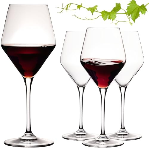 IMPERIAL Rödvinsglas 375 ml serie Rom, set 4-delar bordeauxglas av Crystalline glas, vinglas, diskmaskinssäker