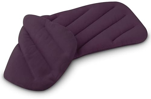 LESCHI XXL Coussin chauffant micro ondes (50x20cm) en coton 100% bio, 8 compartiments, violet, Bouillotte graines de blé 100% bio, Bouillotte micro-ondes idéale pour réchauffer épaules cou dos nuque