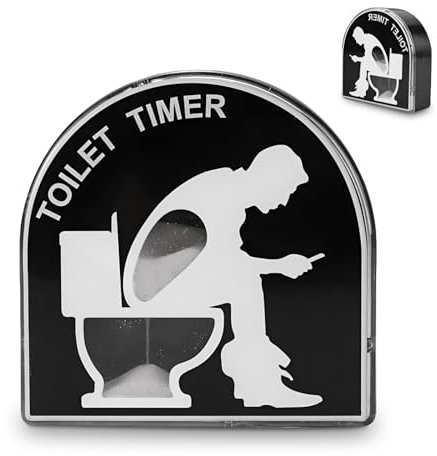 Sanduhr-Timer für die Toilette - 5-Minuten Zahnputz-Timer für Kinder - Kreatives, Witziges Geschenk für Männer, Ehemänner und Väter