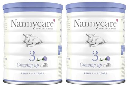 Nannycare Stage 3 Goat Milk Growing up Formula for 1-3 years - Nutritionally Tailored Goats Milk Powder with Vitamin D. Sources of Vitamin C & Calcium - 900g (Pack of 2)