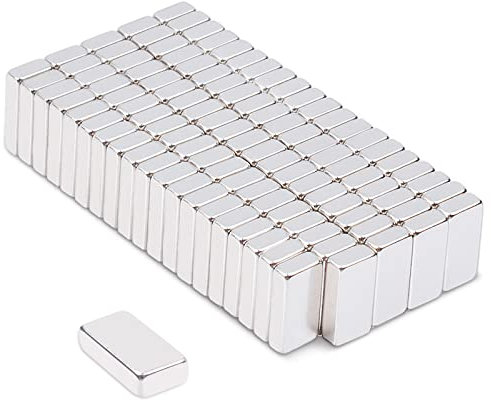 Aenienoe 100Pack Magnets Strong N52 Neodymium Magnet Bar Flat Fridge Magnets for Crafts Whiteboard Board Rectangular 6x3x1.5mm