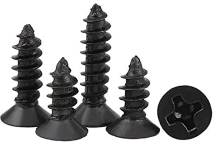 PartyKindom 100pcs Flat Head Self-tapping Screws for Wood Drywall Plasterboard Cross Countersunk Gypsum Board Nails