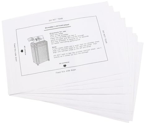 VILLCASE Carta Lubrificante per Olio Professionale Distruggidocumenti Confezione Portatile da 12 Pezzi Facile Utilizzo per Ufficio e Scuola