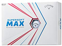 Callaway Supersoft MAX 2021 Golf Balls, 1 Dozen (Pack of 12), 2 Pieces, White