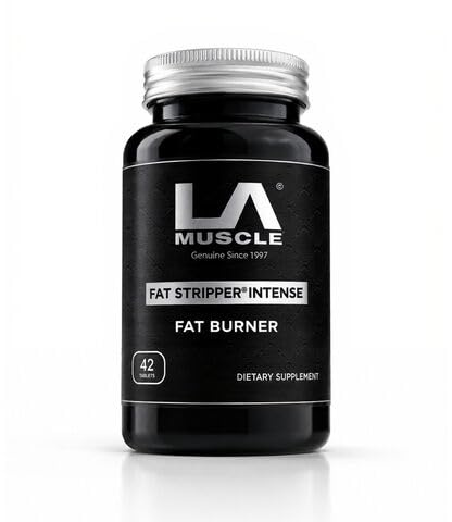 LA Muscle Fat Stripper Intense Trial,100% Natural Fat Burner for Men and Women, Suitable for Vegans, Halal Trust Certified and GM Free