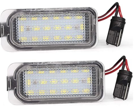 CDIYTOOL 2x Kennzeichenbeleuchtung 18 SMD LED für F-ord Fiesta Focus C-Max Mondeo Galaxy S-Max Kuga J-Aguar XJ XF 542119