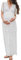 YAOTT Robe Enceinte Maternité Longue Robe de Soirée Mariage Grossesse Femme Élégant col en V Robe Grossesse de Photographie Longue pour Photo Soirée Mariage,Blanche,XL