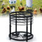 Metal Stand for Chicken Feeder Waterer, 4 Height Adjustable, Heavy Duty Iron Base, Non-Slip Design for Round & Square Buckets, Keep Coop Dry & Clean (Black, 1 Stand Set)