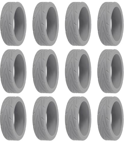 PATIKIL Luggage Wheels Covers Luggage Wheel Protector Covers Grey 12Pcs | Silicone Suitcase Wheel Covers for Suitcase Most 8-Spinner Wheels Caster