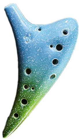 Whistle Instrument 12 Hole Colorful 12 Hole Alto C Ceramic Vessel Flute