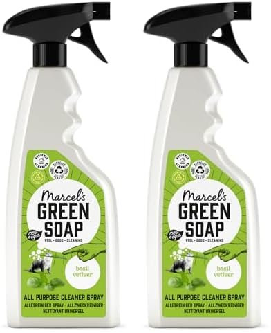 Marcel's Green Soap - Spray universel Basilicum et vétiver - Cleaning Spray - 100% Eco friendly - 100% Vegan - 97% Biodegradable - 500 ML (Lot de 2)