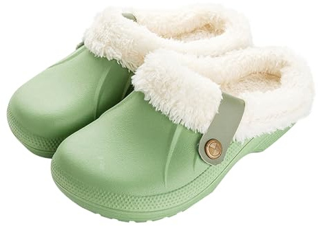 Camiraft Sabots Mixte Adulte Fourrées Hiver Sabots de Jardinage Homme Femmes Pantoufles Chaud Chaussons de Maison Imperméables Chaussures de Jardin Intérieur et Extérieur