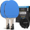 PRO SPIN Tischtennisschläger – Limited Edition ITTF Color | Premium-Kohlefaser-Tischtennisschläger | Profi-Qualität | 7-lagige Klinge, Pro Gummi, 2 mm Schwamm (2 Stück blau)