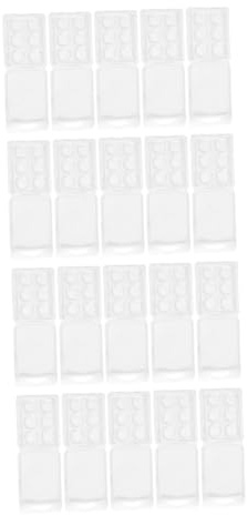 BELLIFFY 25pcs Wax Melt Clamshells Compartment Transparent Storage Case for Candle Making Portable Wax Melt Containers for Fragrance Cubes Sturdy and Reusable