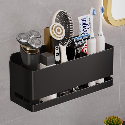 YESENT Electric Toothbrush Holder, Wall-Mounted Toothbrush Holder,BK 3 slot | Made of aluminum; no drilling ; suitable for use in bathrooms, kitchens, and studies.