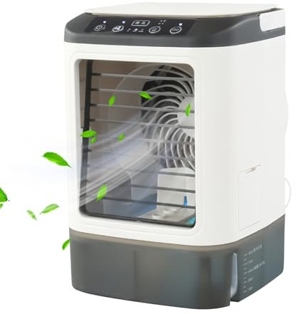 Bärbara luftkonditioneringsapparater, liten bärbar luftkonditionering, USB-kylluftfuktare - bärbar 3-växlad LED-fläkt för sovrumstält
