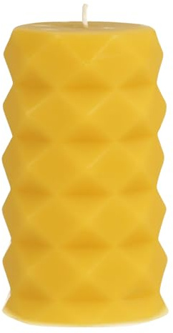 Danilovo Candele Cera d’Api Naturale al 100% - Decorazioni Casa Eleganti e di Alta Qualità - Candele Naturali Decorative e Sostenibili (1 pz, 5.5 x 11 cm, 23 Ore)