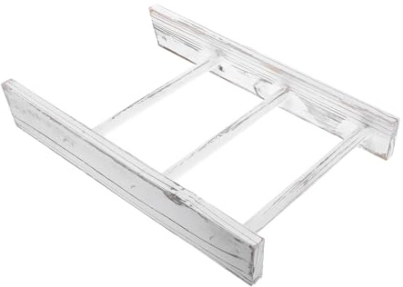 TOBBOMEY Échelle Porte Serviettes Mini pour Salle de Bain Support Mural Compact pour Rangement et Décoration Farmhouse Échelle Petite pour Serviettes et Torchons