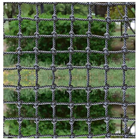 Swingset Climbing Nets for Kids Adult 8mm Rope 6cm Mesh Cargo Net Army Climbing Ladder large Outdoor Indoor Physical Training Climbing Netting Protection(3X3m/9.8X9.8ft)
