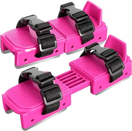 Gishbjka Patini Regolabili per Bambini Piccoli con Doppio Runner, per Principianti e Bambini, Pattini da Hockey su Ghiaccio con Chiusura A Strap.