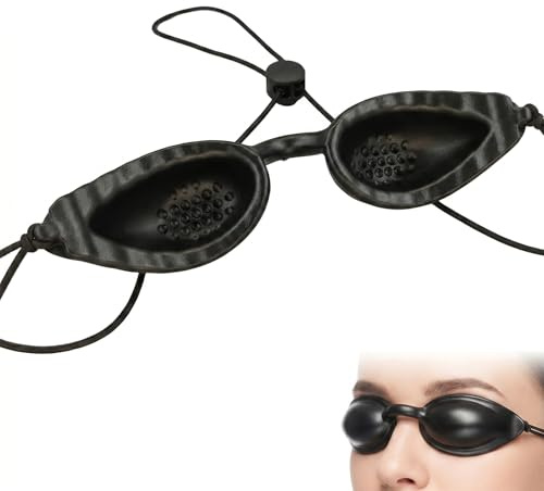 YILZAR Lunettes Bronzage UV Professionnelles - Lunettes de Protection Oculaire pour Solarium, Luminothérapie et Masque LED - Protection UV Cabine sans Trace pour Clinique de Beauté et Maison - Noir