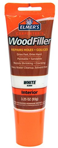 Elmer's E855 Relleno de madera de carpintero, tubo de 3.5 onzas, color blanco