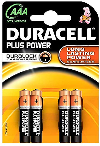 40 batterie MINISTILO Duracell PLUS POWER AAA MN2400 LR03 - Confezione 10 blister x 4 pile ciascuno
