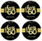 Sumerk 48 Stück Cheers to 60 Sticker große Flaschenaufkleber zum 60. Geburtstag Karten Versiegelungen 5 cm Runde Happy Birthday Party Favors Sticker