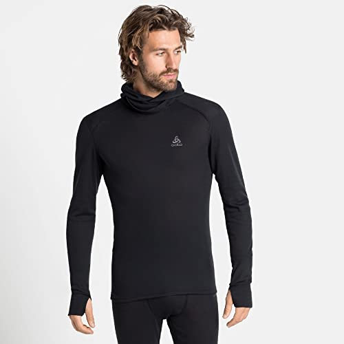Odlo Thermounterwäsche Herren Active Warm I Langarm Thermoshirt I Warme Skiunterwäsche Langarm Thermoshirt mit Facemask I Herren