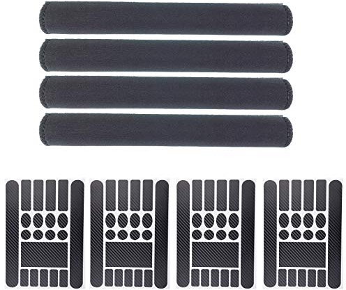 Zelerdo 4 Pack Bike Frame Chain Protective Guard Pad and 4 Pieces Bicycle Chainstay Protector Decal