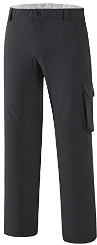 Bassdash Pantalones Cargo de Pesca para Hombre Resistentes al Agua de Secado rápido Ligeros UPF 50+ para Senderismo al Aire Libre Pantalones de Cintura elástica FP05M