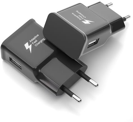 2Pack USB Ladestecker, Schnellladegerät USB Stecker Gilt für Samsung Galaxy S21 S23 S10 S9 S8 A55 A54 A16 A15 A14 A13 Tab A9 A9+ Note 8 9 und andere Handy (Ohne Kabel)