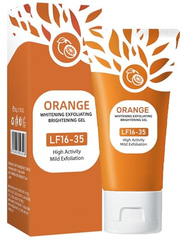 KOAHDE Orange Facial Exfoliating Gel Cleanser - Whitening Deep Peeling Scrub for Face and Body