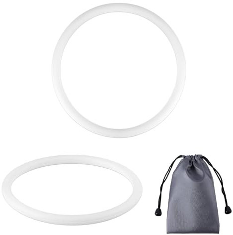 Gosknor 2uds Correa de Soporte para Tendón Rotuliano Banda para Rodilla, Silicona Soporte para Rodilla Elástico Banda para Rodilla para Baloncesto Relajación del Dolor de Rodilla Correr (Blanco)